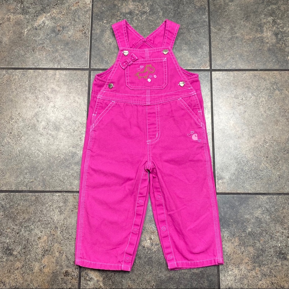 Girl’s Carhartt Overalls Size 18 Months - Picture 1 of 5
